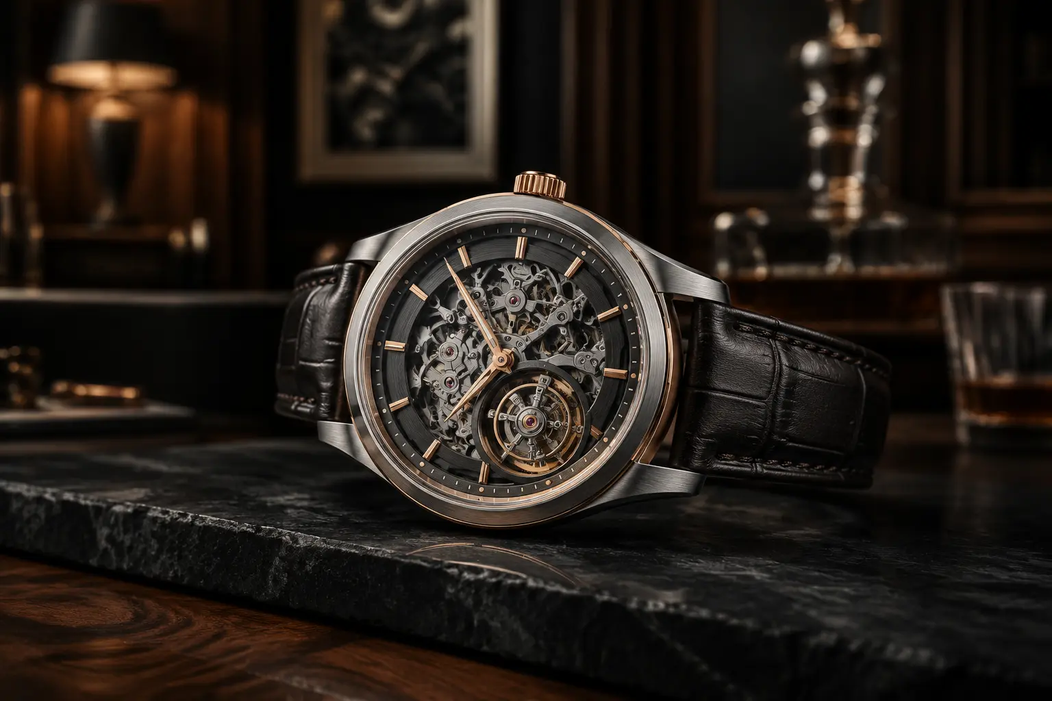 Fine mechanical timepiece detail